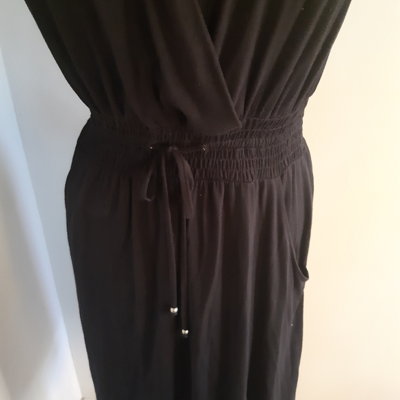 Denver Hayes Women's Size Medium Black Dress Sleeveless Crepe Tie - Picture 7 of 11